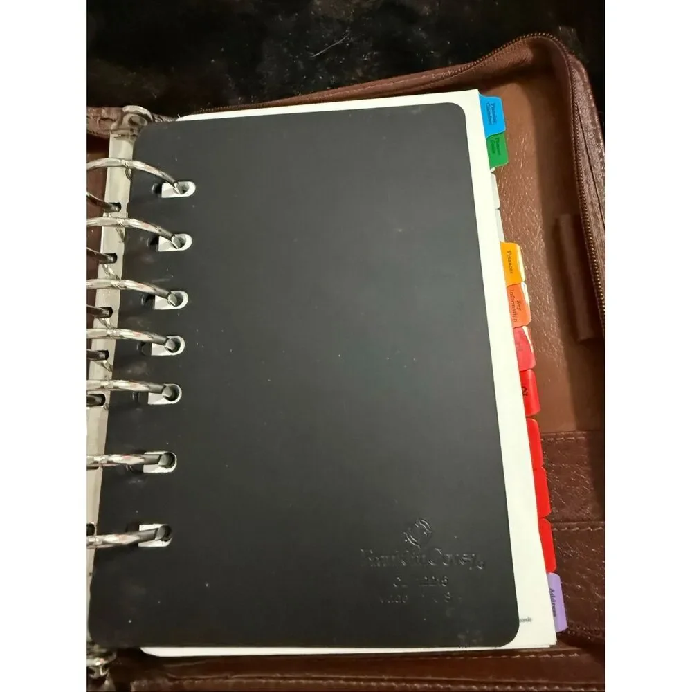 Franklin Covey Binder Planner Zip cover inserts leather